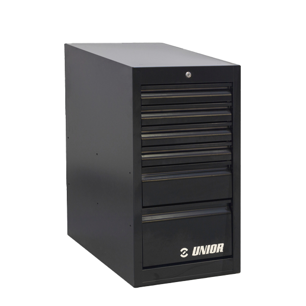 Armario modular estrecho con 6 cajones NEGRO, 475x650x870