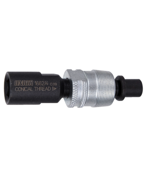 Extractor de corona con punta de rosca