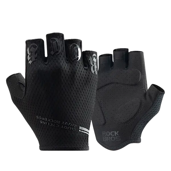 [1622003206] Guantes Medio Dedo 16220032  (NEGRO, S)