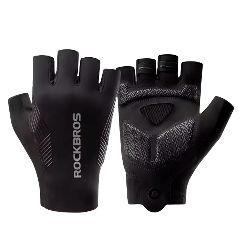 [1622003306] Guantes Medio Dedo 16220033  (NEGRO, S)