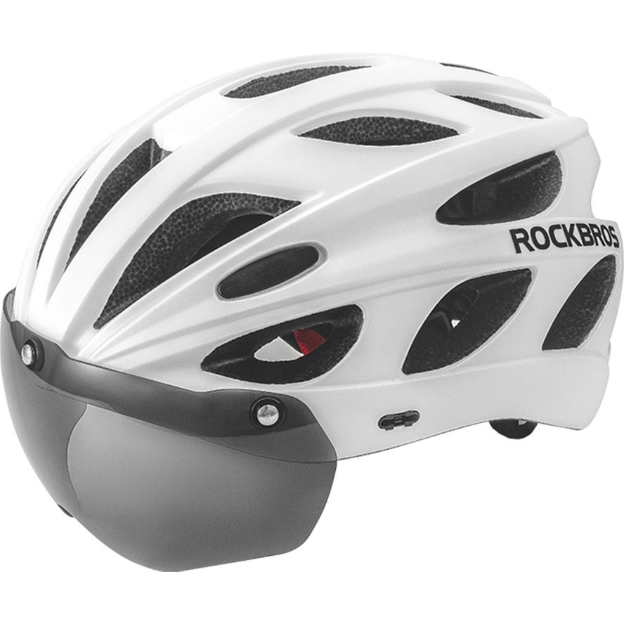 Casco de ciclismo ligero con gafas