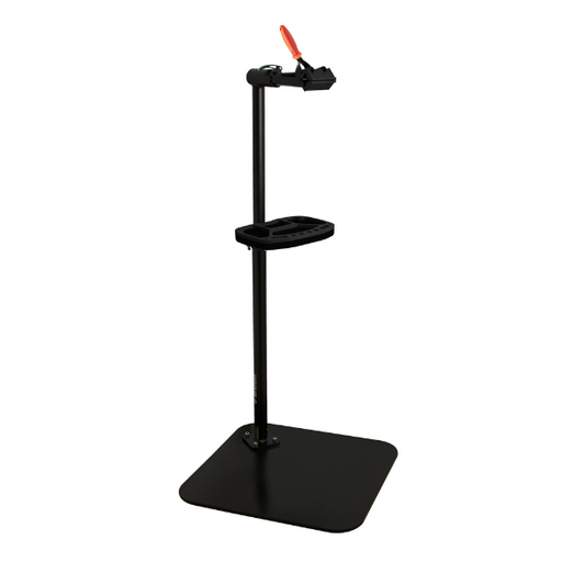 [625013] Caballete profesional para reparación de bicicleta con base fija, ajuste manual