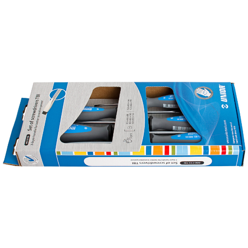 [616320] Juego de destornilladores TBI en caja de cartón