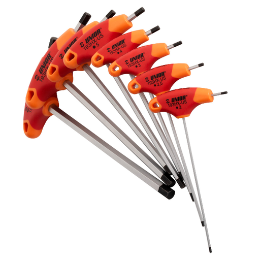 [626412] Juego destornilladores hexagonal con mango en T, 8 piezas, 193HX-US