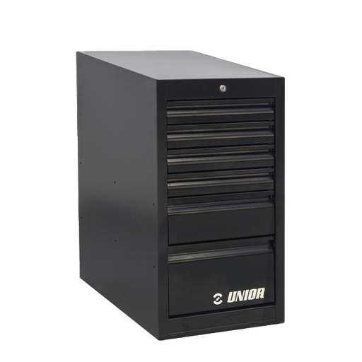 [626166] Armario modular estrecho con 6 cajones NEGRO, 475x650x870