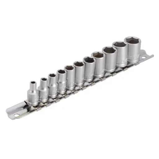 [629699] Juego de llaves de vaso 1/4" sobre guía